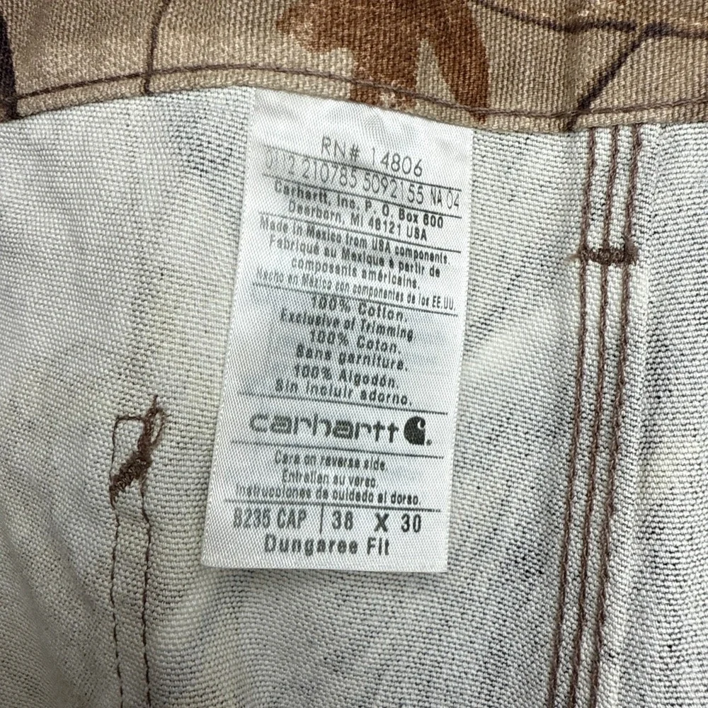 Carhartt Work Camo AP Dungaree Fit Pants Mens 38X30 B235 CAP Camo‎ NWT NOS